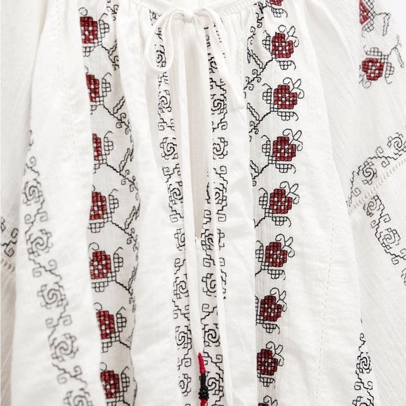 Zara embroidered voluminous blouse - Picture 8 of 9